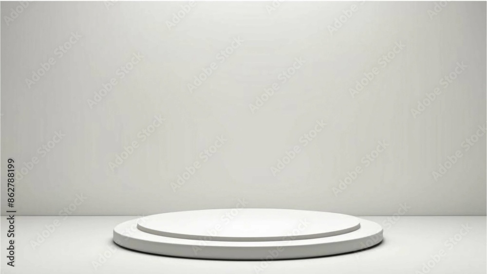 Realistic empty stylish podium for product demonstration Realistic empty stylish podium for product demonstration