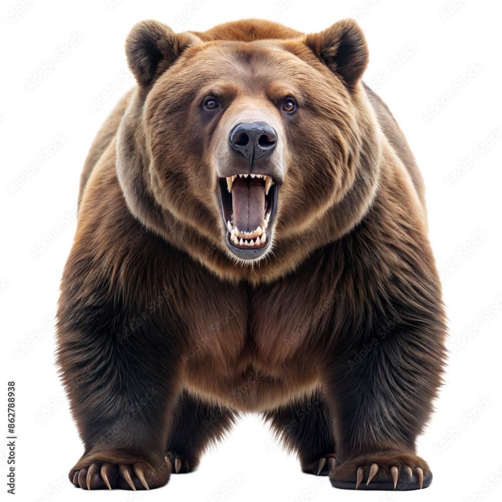 Fototapeta premium grizzly on a transparent background