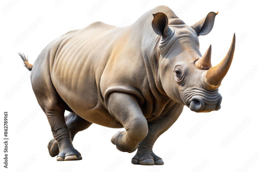 rhinoceros on a transparent background rhinoceros on a transparent background