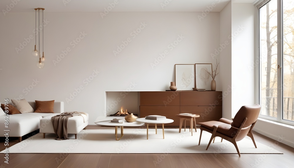 Photo interior modern design room 3d illustration Photo interior modern design room 3d illustration
