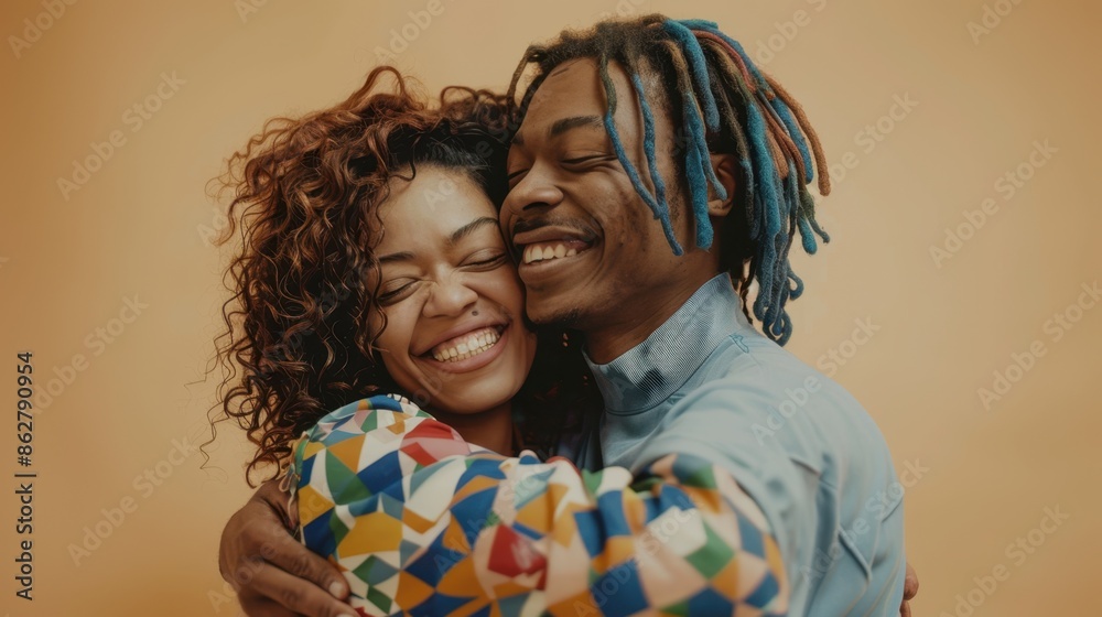 The joyful embrace couple The joyful embrace couple