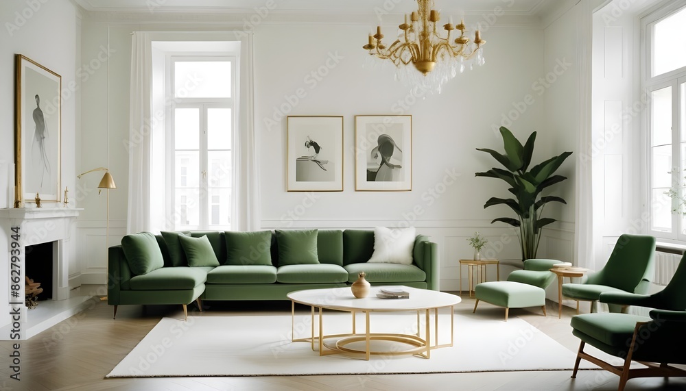 Photo interior modern design room 3d illustration Photo interior modern design room 3d illustration