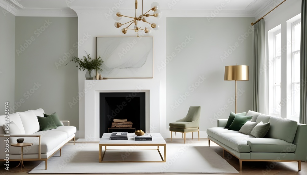Photo interior modern design room 3d illustration Photo interior modern design room 3d illustration