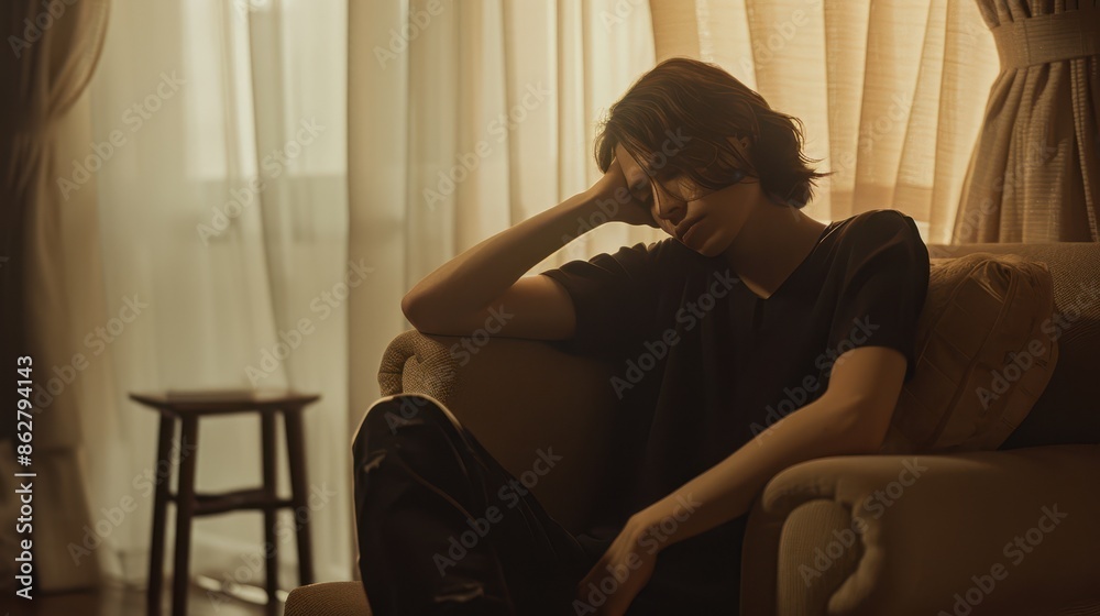 Fototapeta premium The pensive young man