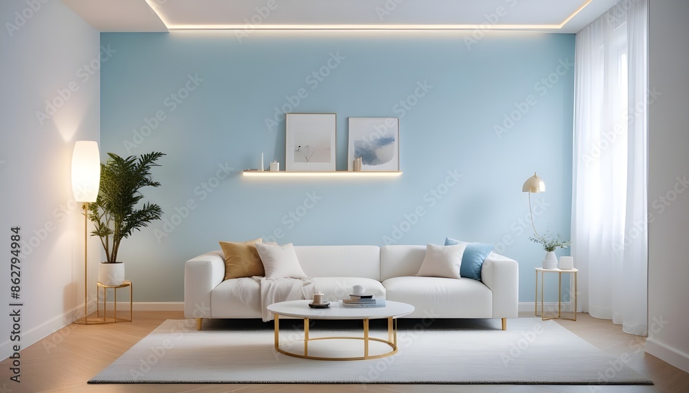 Fototapeta premium Photo interior modern design room 3d illustration