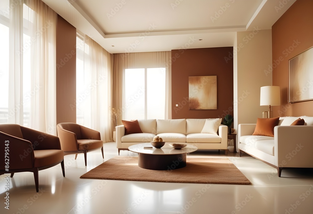 Fototapeta premium Photo interior modern design room 3d illustration