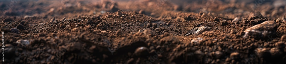 Close-Up of Soil Texture Layers Close-Up of Soil Texture Layers