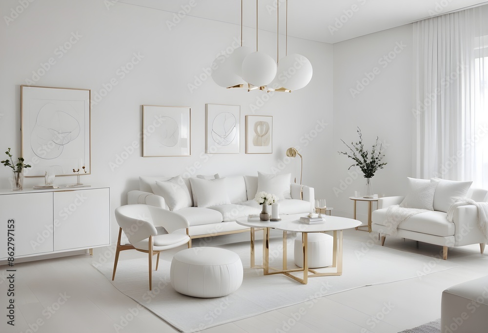 Photo interior modern design room 3d illustration Photo interior modern design room 3d illustration