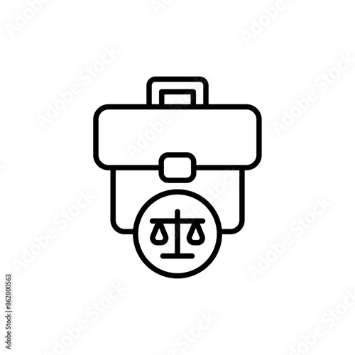 Notary outline icons, minimalist vector illustration ,simple transparent graphic element .Isolated on white background