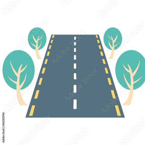 Road Icon Flat Icon