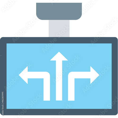 Guidepost Icon Flat Icon