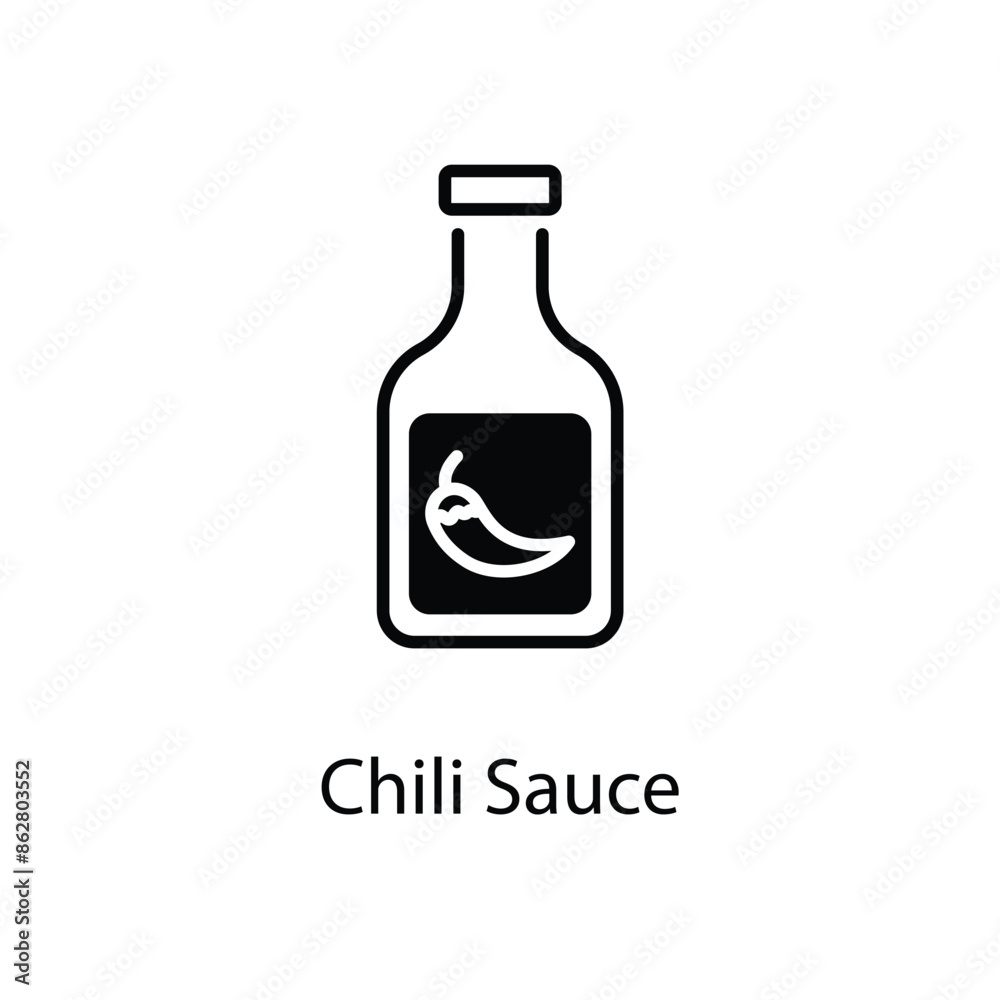 Chili Sauce vector icon Chili Sauce vector icon