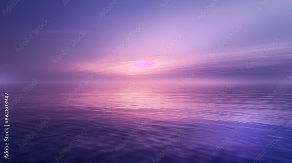 Tranquil Gradient from Indigo to Lavender with Smooth Transitions and Focused Center