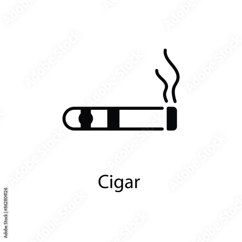 Cigar vector icon 