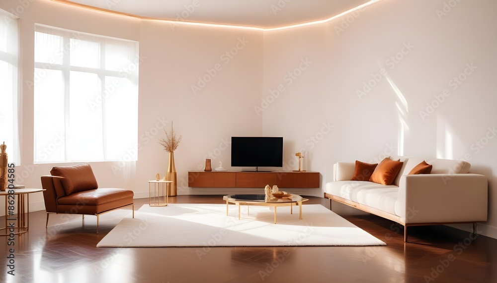 Photo interior modern design room 3d illustration Photo interior modern design room 3d illustration
