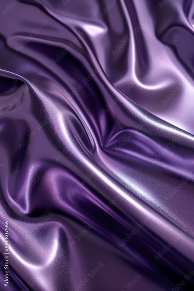 Obraz premium Glossy dark purple metallic liquid surface for background