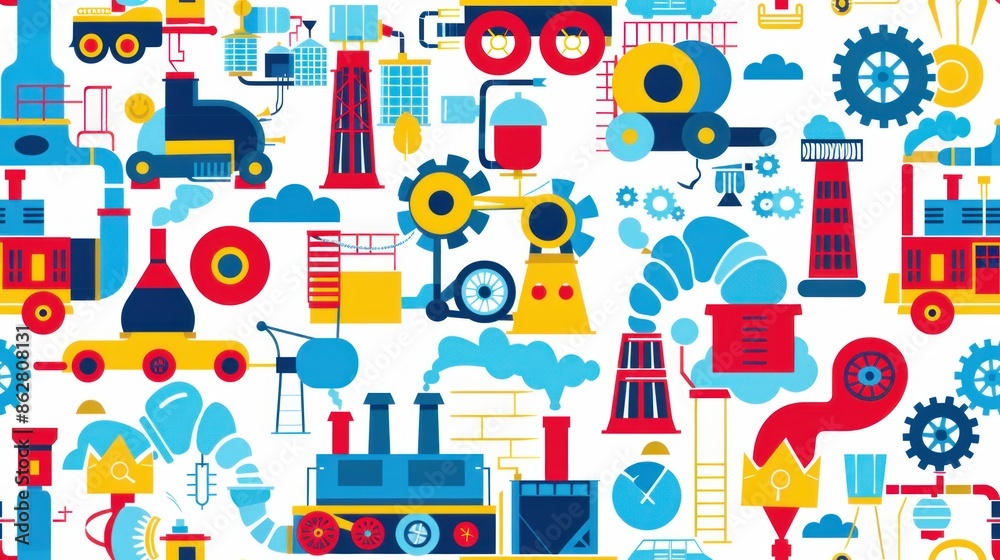 A Whimsical Industrial Landscape A Whimsical Industrial Landscape