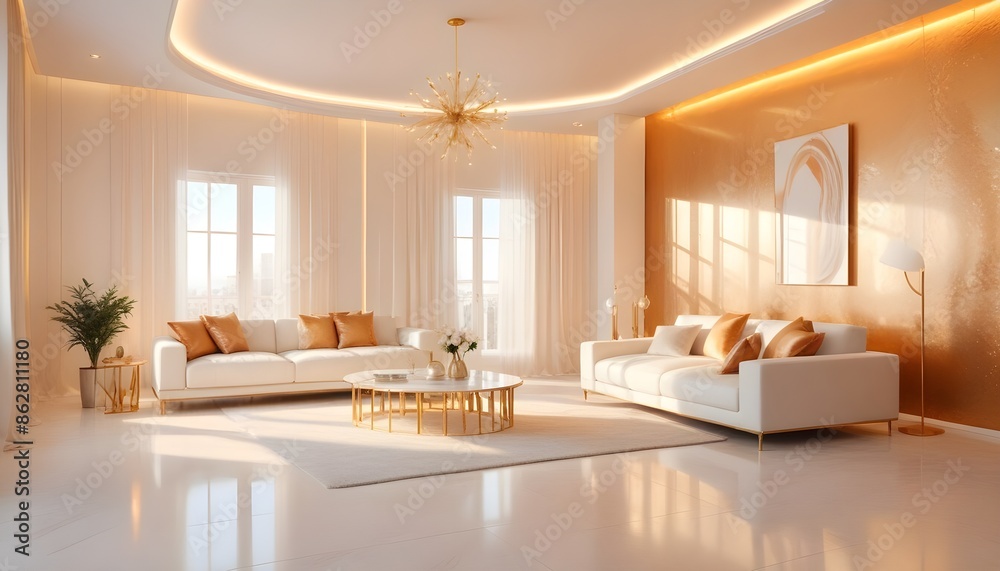 Photo interior modern design room 3d illustration Photo interior modern design room 3d illustration