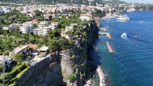 aerial view of Sant Agnello town. Holiday resort  Sorrento. Italy