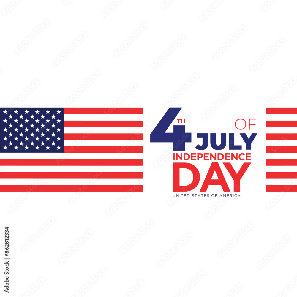 Happy Fourth of July typography design to celebrate American independence day on 4th July. Hand written lettering design with American flag red stripes. 4th of July text Happy Fourth of July typography design to celebrate American independence day on 4th July. Hand written lettering design with American flag red stripes. 4th of July text