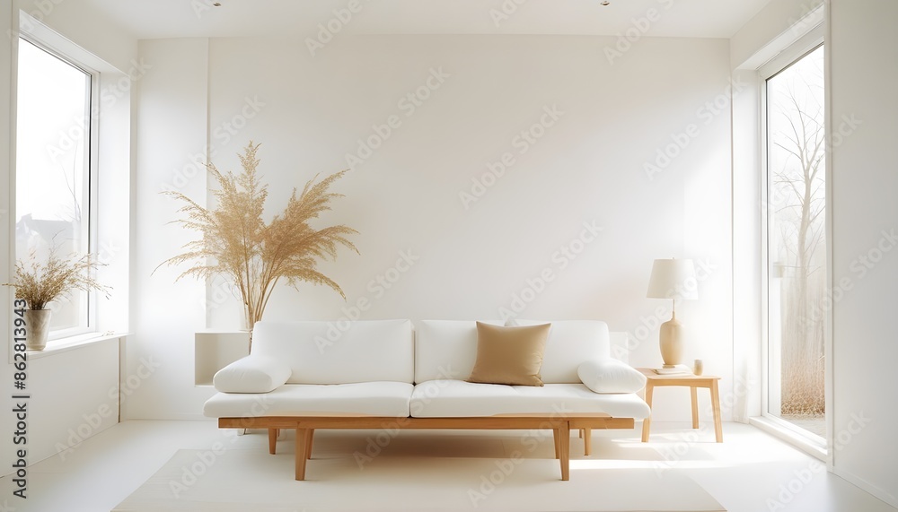 Photo interior modern design room 3d illustration Photo interior modern design room 3d illustration