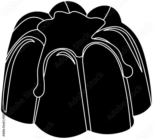 dessert illustration cake silhouette pudding logo sweet icon food outline delicious tasty cream cuisine vanilla gourmet homemade chocolate baked shape custard snack creamy for vector graphic backgroun