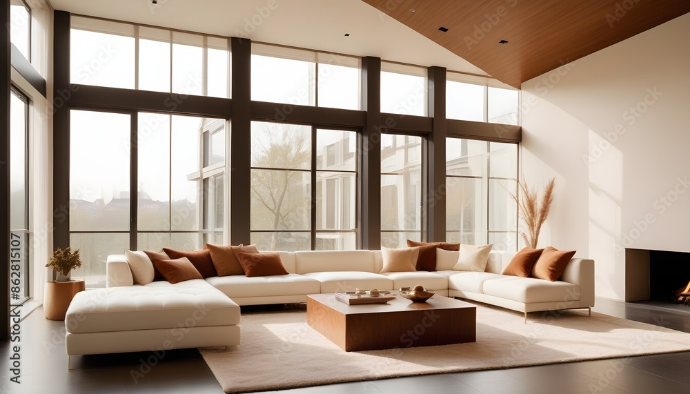 Photo interior modern design room 3d illustration Photo interior modern design room 3d illustration