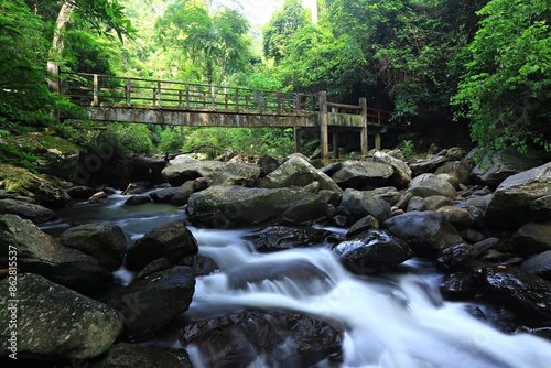 Fototapeta Naklejka Na Ścianę i Meble -  Namtok Pa La-U or Pa La U Waterfall, the beautiful waterfall in deep forest at Prachuap Khiri Khan Province, Thailand 
