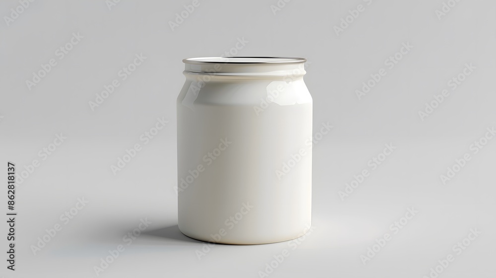 On a pure white background, a milk powder can, 3D On a pure white background, a milk powder can, 3D