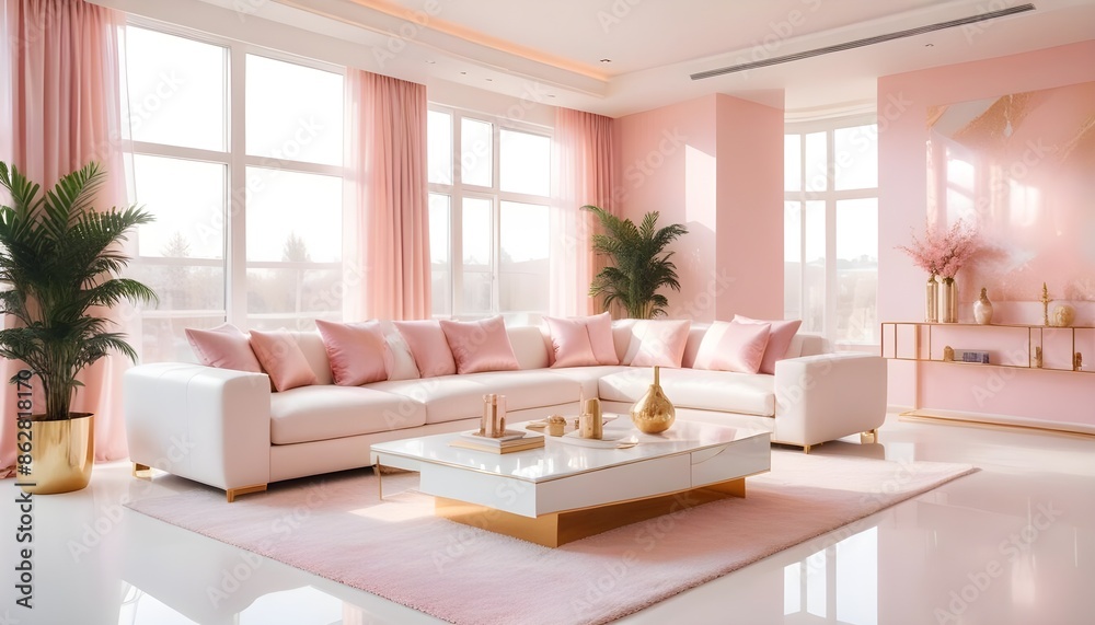 Photo interior modern design room 3d illustration Photo interior modern design room 3d illustration