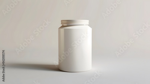 On a pure white background, a milk powder can, 3D