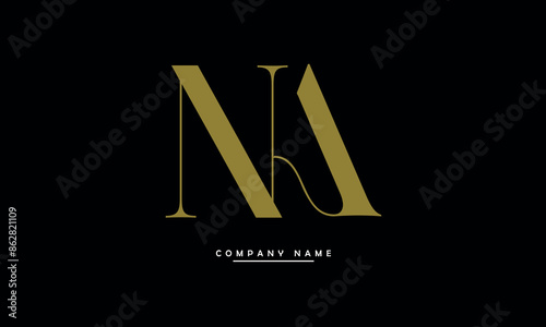 NA, AN, N, A Abstract Letters Logo Monogram