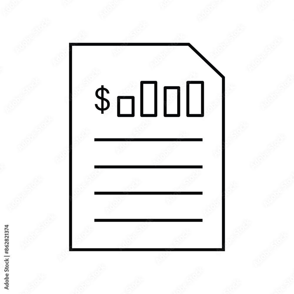 Financial report icon. icon related to accounting. suitable for web sites, apps, user interfaces, printables etc. flat line icon style. simple vector Financial report icon. icon related to accounting. suitable for web sites, apps, user interfaces, printables etc. flat line icon style. simple vector