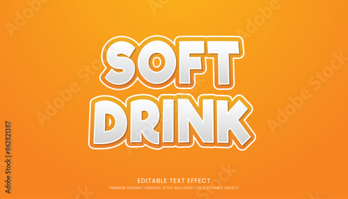 soft drink editable 3d text effect template bold typography and abstract style drinks logo and brand