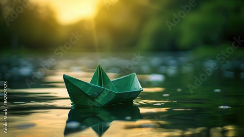 The green paper boat succeeds after three unsuccessful tries