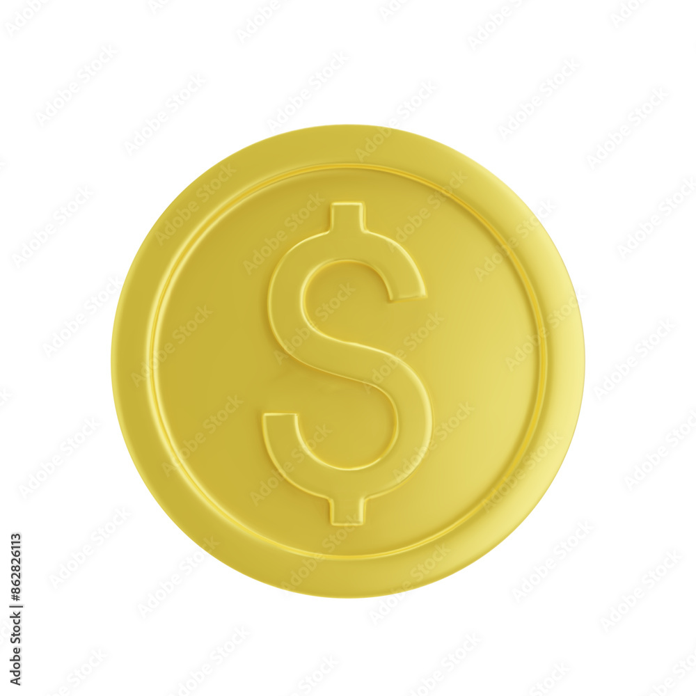 Dollar. 3d vector gold coin of usa dollar. Golden money. Currency dollar. Isolated, vector Dollar. 3d vector gold coin of usa dollar. Golden money. Currency dollar. Isolated, vector