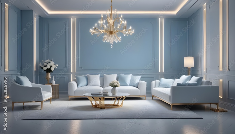 Photo interior modern design room 3d illustration Photo interior modern design room 3d illustration