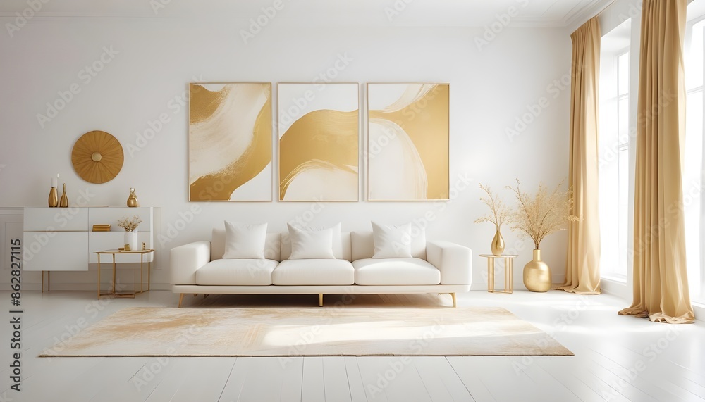 Photo interior modern design room 3d illustration Photo interior modern design room 3d illustration