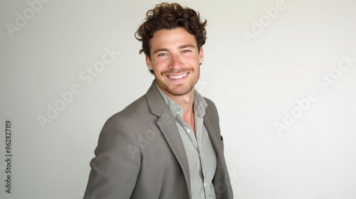 Business Man Smiling, Professional, Confident, Success