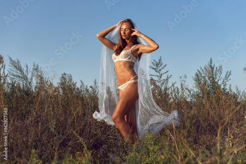 Young woman in Ukrainian nature