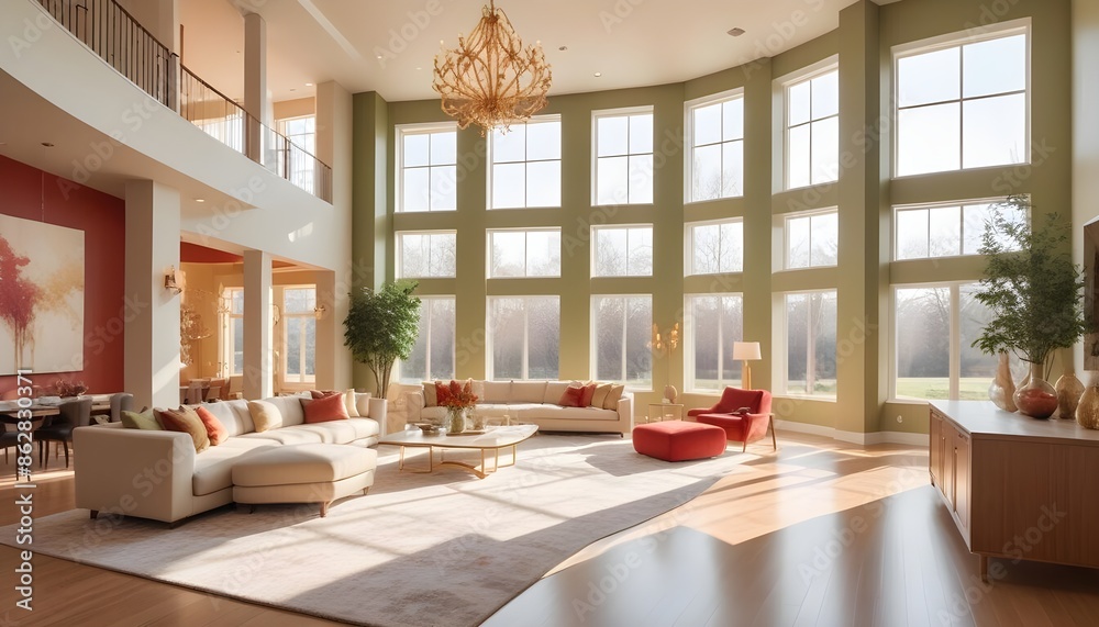 Photo interior modern design room 3d illustration Photo interior modern design room 3d illustration