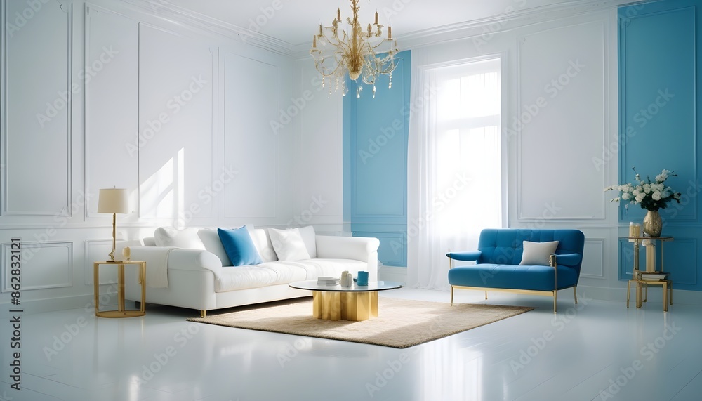 Photo interior modern design room 3d illustration Photo interior modern design room 3d illustration