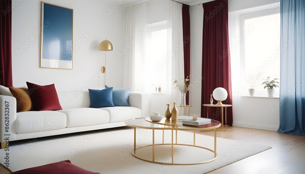 Photo interior modern design room 3d illustration Photo interior modern design room 3d illustration