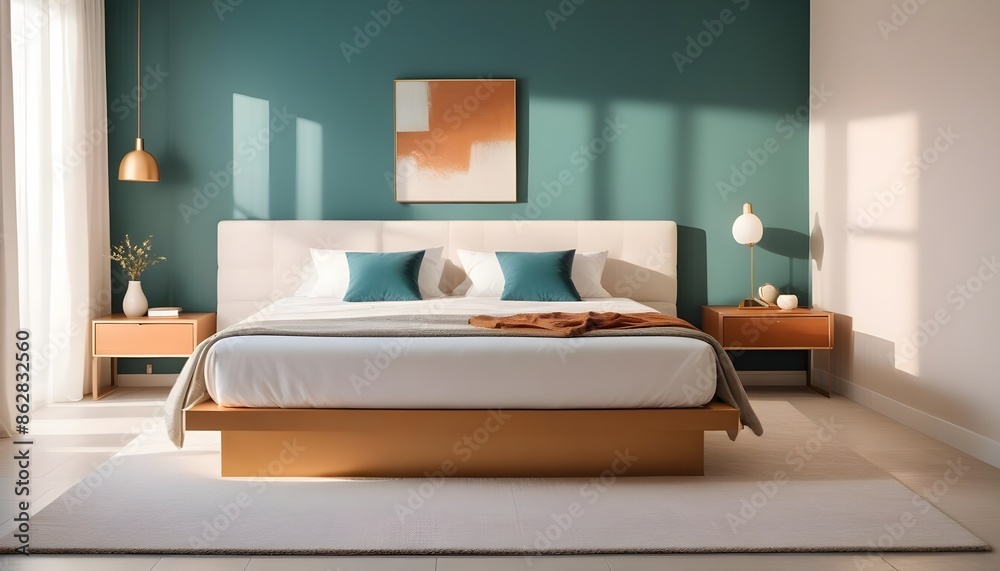 Photo interior modern design room 3d illustration Photo interior modern design room 3d illustration