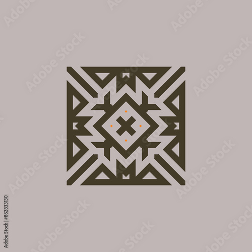 Essential geometric seamless vector pattern neutral geometry useful repeating pattern for packaging