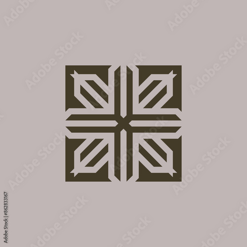 Essential geometric seamless vector pattern neutral geometry useful repeating pattern for packaging