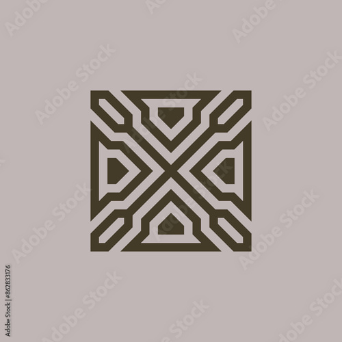 Essential geometric seamless vector pattern neutral geometry useful repeating pattern for packaging