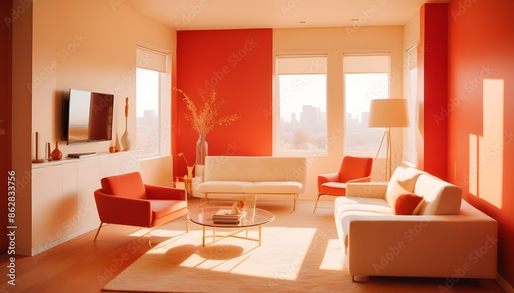Photo interior modern design room 3d illustration Photo interior modern design room 3d illustration