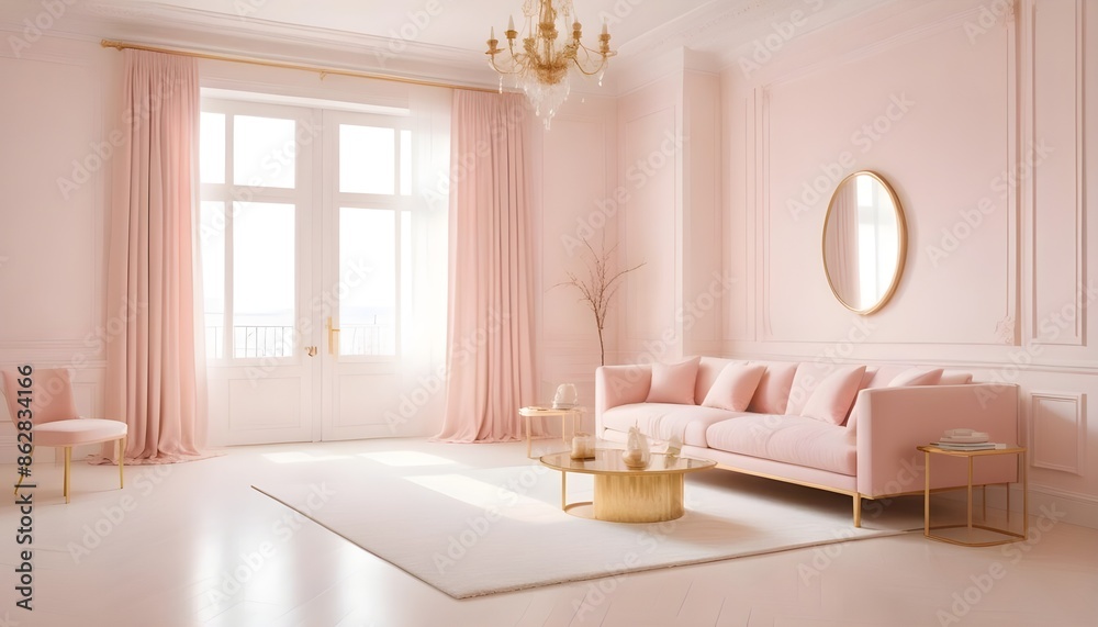 Photo interior modern design room 3d illustration Photo interior modern design room 3d illustration