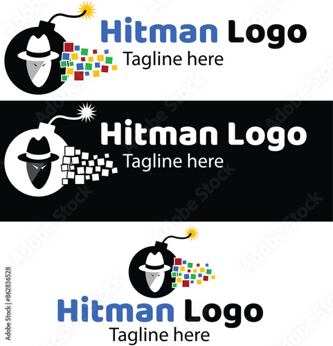 Adobe Illustrator Artwork - Hitman logo for business or personal use. 